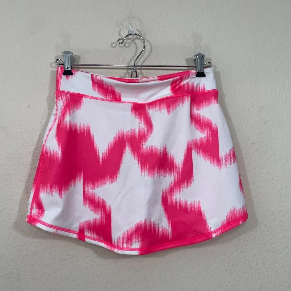 GapFit Gap Dry Youth Girls XXL Tennis Skort Athletic Neon Pop Pink Stars Stretch